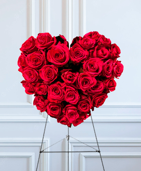 Corazón Funerario Rojo Móstoles