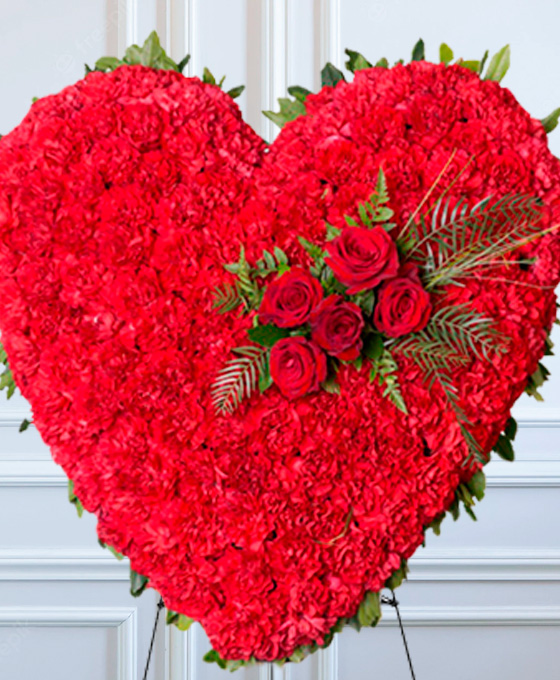 Corazón Funerario Rojo Móstoles
